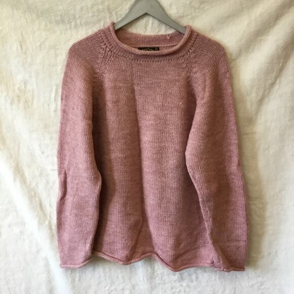 American South Side Pink Alpaca Wool Sweater - Picture 2 of 9